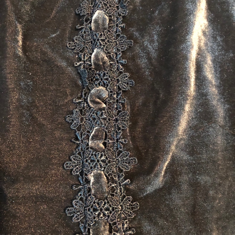 3/$30 Deal POL Midnight Blue Velvet Babydoll - Picture 6 of 7